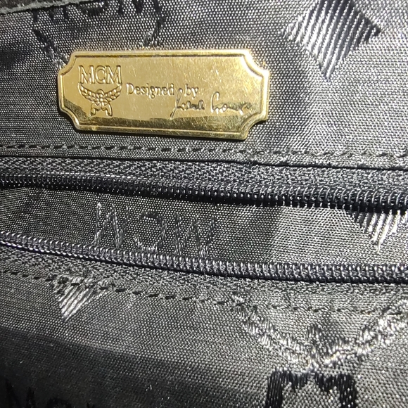 MCM vintage studded leather backpack w/COA EUC - Picture 7 of 11